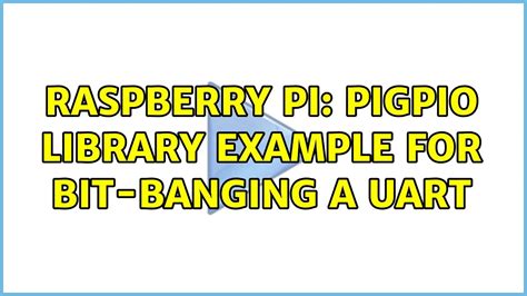 The wiring is very simple. . Pigpio library